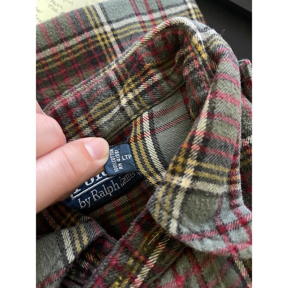 VTG Polo by Ralph Lauren Men's Military Western Style Flannel Work Shirt Size M - Picture 8 of 10